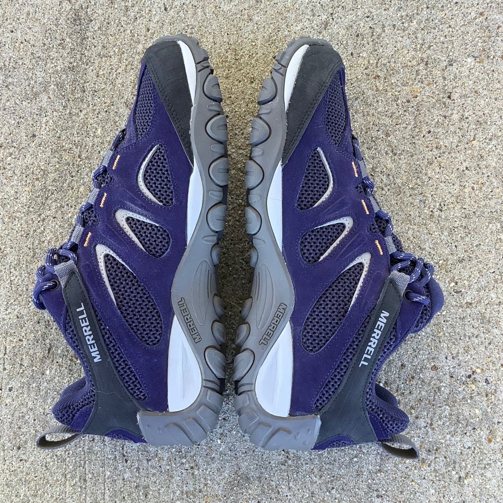 Merrell Alverstone Womens Hiking Shoes Purple Suede Mesh Low Top J037616‎ 9.5 - Picture 3 of 16